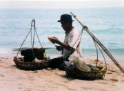 Verk&auml;ufer am Strand