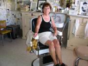 ...auf dem Friseurstuhl